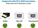 KABEL ADAPTER MINI DISPLAY PORT DP DO HDMI 4K