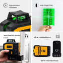 Poziomica Laserowa 360 ° Laser Krzyżowy do 60m Poziomica Laserowa 360 ° Laser Krzyżowy do 60m