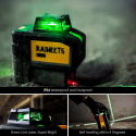 Poziomica Laserowa 360 ° Laser Krzyżowy do 60m Poziomica Laserowa 360 ° Laser Krzyżowy do 60m