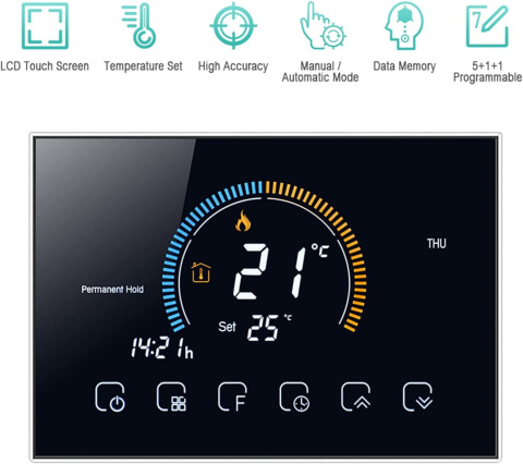 TERMOSTAT POKOJOWY REGULATOR TEMPERATURY LCD TERMOSTAT POKOJOWY REGULATOR TEMPERATURY LCD