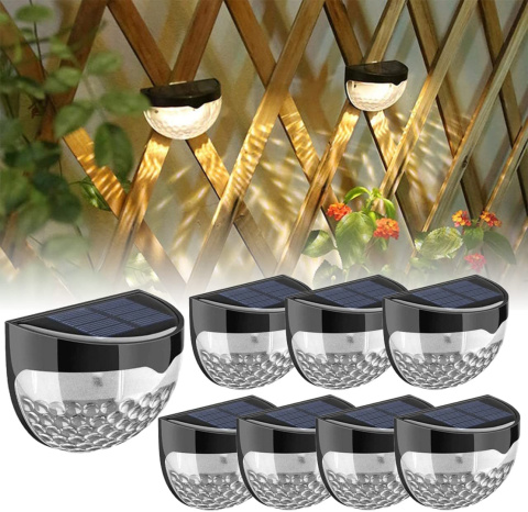 Lampa solarna kinkiet z czujnikiem zmierzchu 8szt. Lampa solarna kinkiet z czujnikiem zmierzchu 8szt.