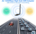 KARTA SIECIOWA WI-FI ADAPTER USB 3.0 1300Mbps KARTA SIECIOWA WI-FI ADAPTER USB 3.0 1300Mbps