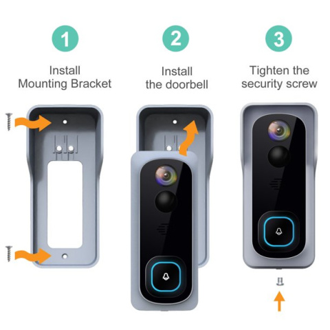WIDEODOMOFON WiFi Domofon IP Kamera Dzwonek ZESTAW WIDEODOMOFON WiFi Domofon IP Kamera Dzwonek ZESTAW