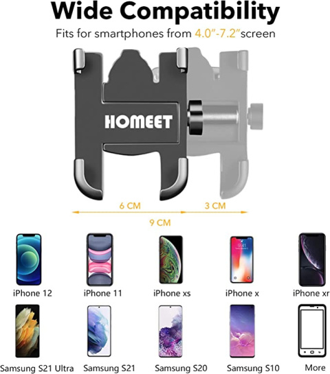 ROWEROWY MOTOCYKLOWY UCHWYT NA TELEFON HOMEET ROWEROWY MOTOCYKLOWY UCHWYT NA TELEFON HOMEET