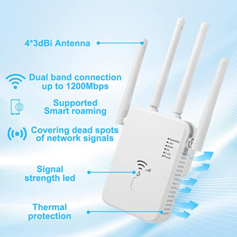 WZMACNIACZ SYGNAŁU Wi-Fi MOCNY Repeater WZMACNIACZ SYGNAŁU Wi-Fi MOCNY Repeater