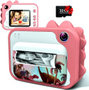 Aparat dla Dzieci z Drukarką 12MP 32GB 3 rolki Aparat dla Dzieci z Drukarką 12MP 32GB 3 rolki