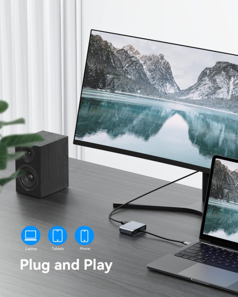 Adapter USB C na HDMI 4K 1080P ABLEWE 4W1 Adapter USB C na HDMI 4K 1080P ABLEWE 4W1