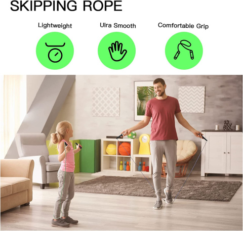 Skakanka Regulowana gumowa 10 PCS Różne kolory Skakanka Regulowana gumowa 10 PCS Różne kolory