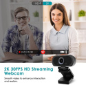 Kamera internetowa VIZOLINK W4AS Full HD 2K czarna