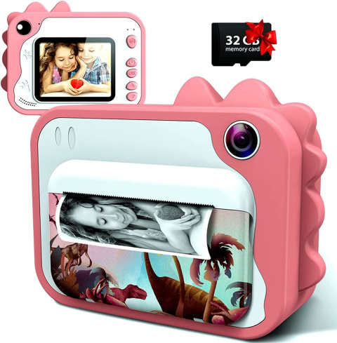 Aparat dla Dzieci z Drukarką 12MP 32GB 3 rolki Aparat dla Dzieci z Drukarką 12MP 32GB 3 rolki