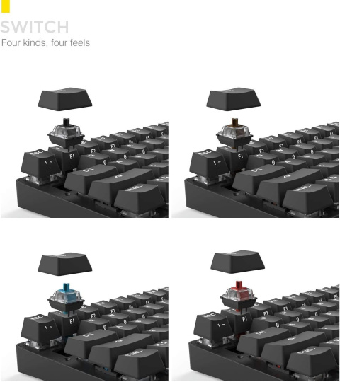 KLAWIATURA RGB MECHANICZNA BLUETOOTH USB QWERTY KLAWIATURA RGB MECHANICZNA BLUETOOTH USB QWERTY