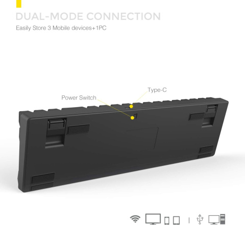 KLAWIATURA RGB MECHANICZNA BLUETOOTH USB QWERTY KLAWIATURA RGB MECHANICZNA BLUETOOTH USB QWERTY