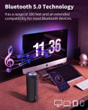 Zewnętrzny głośnik Bluetooth IPX7 LED Bass Mobilny