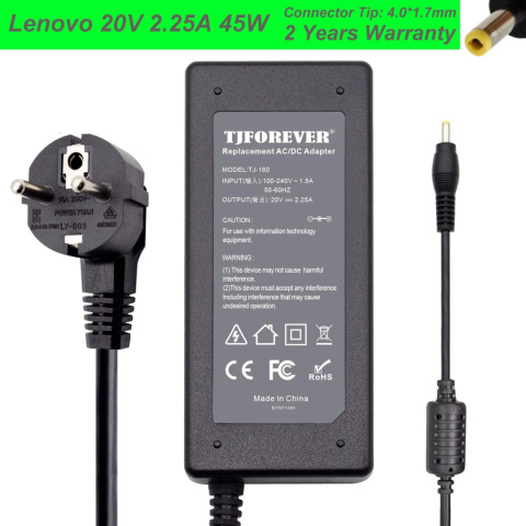 Zasilacz ładowarka do LENOVO 20V 2.25A 45W 4.0-1.7 Zasilacz ładowarka do LENOVO 20V 2.25A 45W 4.0-1.7
