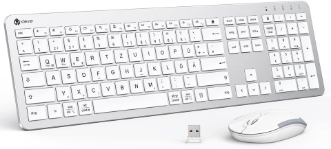 BEZPRZEWODOWA KLAWIATURA I MYSZ QWERTZ ICLEVER USB BEZPRZEWODOWA KLAWIATURA I MYSZ QWERTZ ICLEVER USB