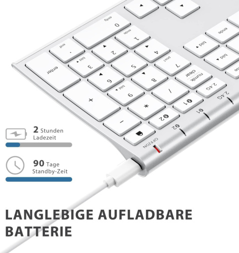 Bezprzewodowa Klawiatura Bluetooth QWERTZ ICLEVER Bezprzewodowa Klawiatura Bluetooth QWERTZ ICLEVER