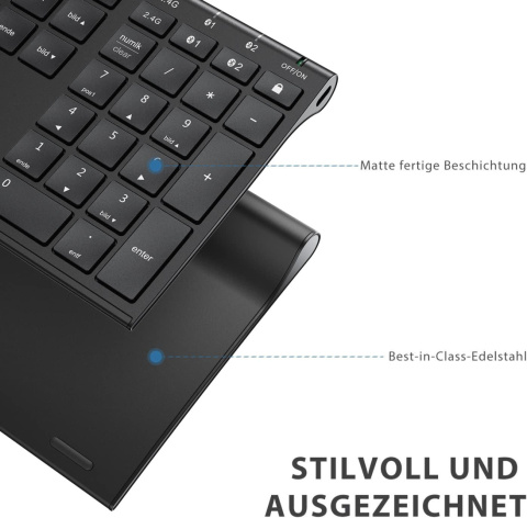 Bezprzewodowa Klawiatura Bluetooth QWERTZ ICLEVER Bezprzewodowa Klawiatura Bluetooth QWERTZ ICLEVER