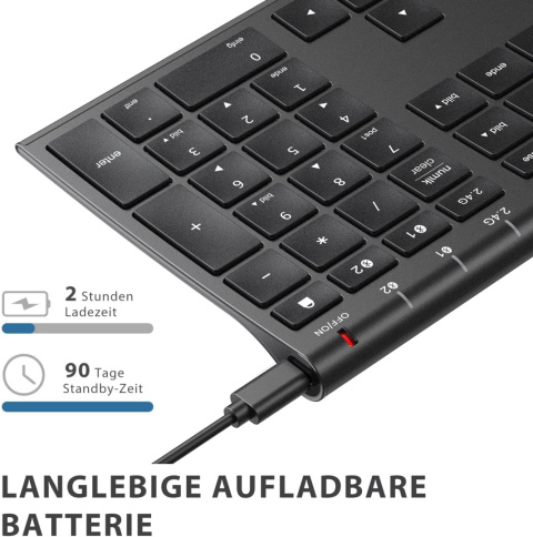 Bezprzewodowa Klawiatura Bluetooth QWERTZ ICLEVER Bezprzewodowa Klawiatura Bluetooth QWERTZ ICLEVER