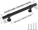 18x UCHWYT MEBLOWY CZARNY DO SZAFKI SZUFLADY 224mm 18x UCHWYT MEBLOWY CZARNY DO SZAFKI SZUFLADY 224mm