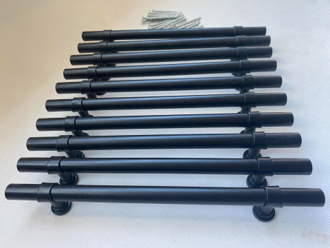 18x UCHWYT MEBLOWY CZARNY DO SZAFKI SZUFLADY 224mm 18x UCHWYT MEBLOWY CZARNY DO SZAFKI SZUFLADY 224mm