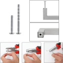 20x UCHWYT MEBLOWY SREBRNY DO SZAFY SZUFLADY 140mm