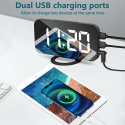 BUDZIK ZEGAR LUSTRo CYFROWY LED KOLOR CZARNY USB BUDZIK ZEGAR LUSTRo CYFROWY LED KOLOR CZARNY USB