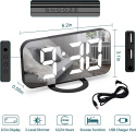 BUDZIK ZEGAR LUSTRo CYFROWY LED KOLOR CZARNY USB BUDZIK ZEGAR LUSTRo CYFROWY LED KOLOR CZARNY USB