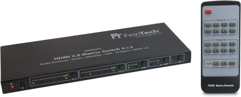 Przełącznik HDMI 4K Switch Matrix rozgałęźnik 4x2 Przełącznik HDMI 4K Switch Matrix rozgałęźnik 4x2