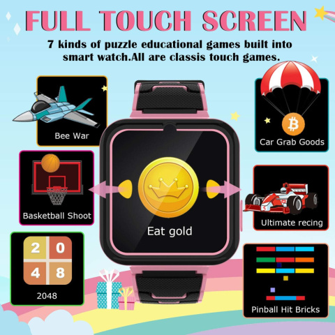 SMARTWATCH DLA DZIECI ZEGAREK APARAT GRY SOS SMARTWATCH DLA DZIECI ZEGAREK APARAT GRY SOS