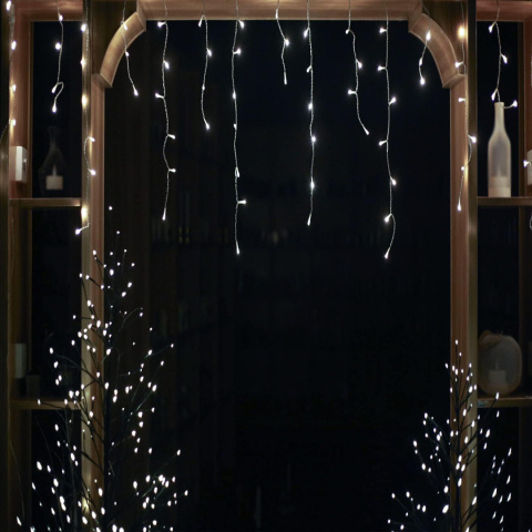 KURTYNA GIRLANDA ŚWIETLNA 100LED 3M LAMPKI SOPLE KURTYNA GIRLANDA ŚWIETLNA 100LED 3M LAMPKI SOPLE