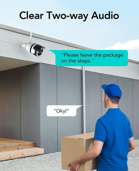 Kamera IP WiFi Full HD Zewnętrzna mikrofon IP66 Kamera IP WiFi Full HD Zewnętrzna mikrofon IP66