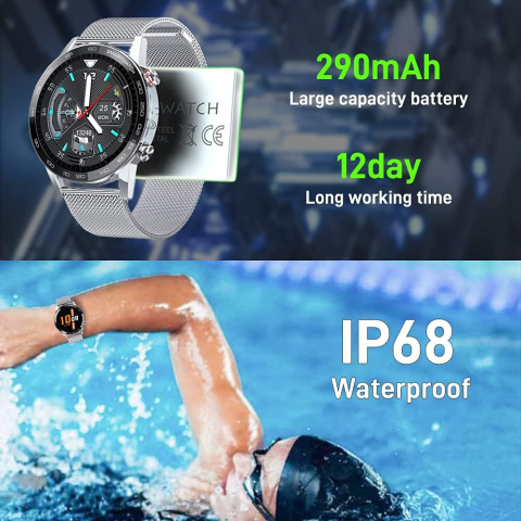ZEGAREK SMARTWATCH CIŚNIENIOMIERZ IP68 KROKOMIERZ ZEGAREK SMARTWATCH CIŚNIENIOMIERZ IP68 KROKOMIERZ