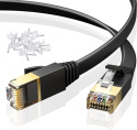 KABEL SIECIOWY PŁASKI LAN ETHERNET CAT7 15M CZARNY KABEL SIECIOWY PŁASKI LAN ETHERNET CAT7 15M CZARNY