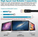 KABEL SIECIOWY PŁASKI LAN ETHERNET CAT7 15M CZARNY KABEL SIECIOWY PŁASKI LAN ETHERNET CAT7 15M CZARNY