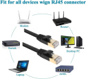 KABEL SIECIOWY PŁASKI LAN ETHERNET CAT7 15M CZARNY KABEL SIECIOWY PŁASKI LAN ETHERNET CAT7 15M CZARNY