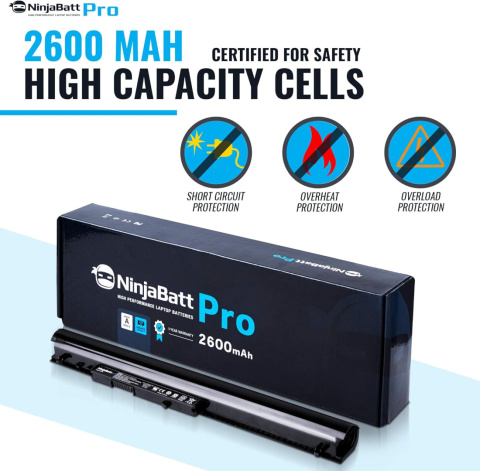 Bateria NinjaBatt PRO do laptopów HP litowo-jonowa 2600 mAh 37Wh 14,4V Bateria NinjaBatt PRO do laptopów HP litowo-jonowa 2600 mAh 37Wh 14,4V