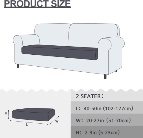 POKROWIEC NA KANAPĘ SOFĘ PODUSZKĘ 102-127X51-70CM POKROWIEC NA KANAPĘ SOFĘ PODUSZKĘ 102-127X51-70CM