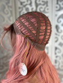 Peruka długie falowane włosy ombre różowe Damska Fale Syntetyczne 65cm