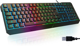 Przewodowa klawiatura membranowa KLIM Chroma RGB QWERTY czarna US