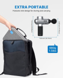 Pistolet do masażu masażer RENPHO RP-GM171 2500mAh 3200 obr./min srebrny Pistolet do masażu masażer RENPHO RP-GM171 2500mAh 3200 obr./min srebrny
