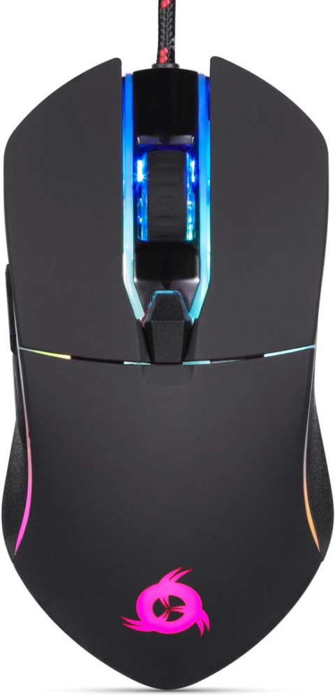 Przewodowa mysz KLIM AIM gamingowa optyczna RGB czarna DPI 7000 Przewodowa mysz KLIM AIM gamingowa optyczna RGB czarna DPI 7000