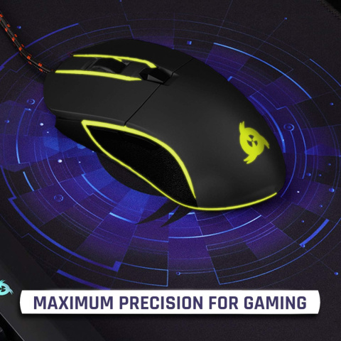 Przewodowa mysz KLIM AIM gamingowa optyczna RGB czarna DPI 7000 Przewodowa mysz KLIM AIM gamingowa optyczna RGB czarna DPI 7000