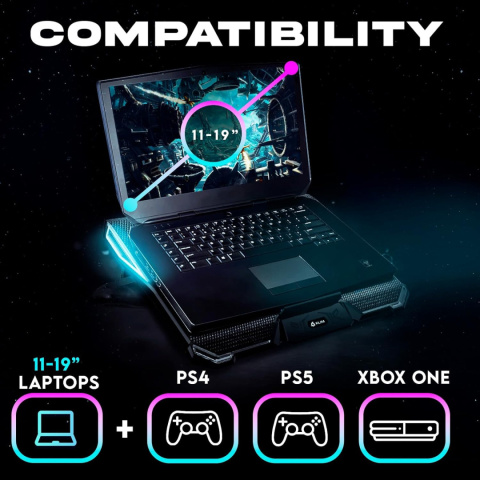 PODSTAWKA PODKŁADKA CHŁODZĄCA POD LAPTOPA 10"-17" KLIM CYCLONE COOLER PODSTAWKA PODKŁADKA CHŁODZĄCA POD LAPTOPA 10"-17" KLIM CYCLONE COOLER