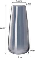 Wazon szklany 22cm flakon na kwiaty susz trawę pampasową dekoracyjny Wazon szklany 22cm flakon na kwiaty susz trawę pampasową dekoracyjny
