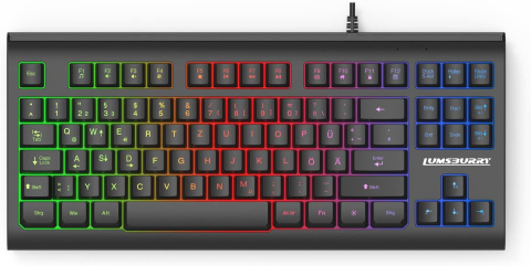 Przewodowa klawiatura gamingowa 88 klawiszy QWERTZ DE LUMSBURRY CZARNA Przewodowa klawiatura gamingowa 88 klawiszy QWERTZ DE LUMSBURRY CZARNA