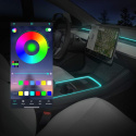 WEWNĘTRZNE OŚWIETLENIE RGB ŚWIATŁOWÓD BASENOR TESLA MODEL 3/Y Z APLIKACJĄ