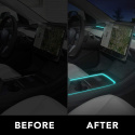 WEWNĘTRZNE OŚWIETLENIE RGB ŚWIATŁOWÓD BASENOR TESLA MODEL 3/Y Z APLIKACJĄ WEWNĘTRZNE OŚWIETLENIE RGB ŚWIATŁOWÓD BASENOR TESLA MODEL 3/Y Z APLIKACJĄ
