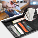 Skórzane Etui z klapką i portfelem do Samsung Galaxy A33 5G 6.4" czarny