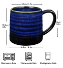 Ręcznie robiony prezent Kubek SECELES ceramika 600 ml niebieski