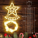Kurtyna świetlna 349 LED 3,5m lampki świąteczne gwiazda choinka timer